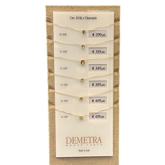 Collana Demetra Donna ESSENTIAL in Oro giallo Diamante 0.02 Ct 031.002.Y.A2 - 031.002.Y.A2